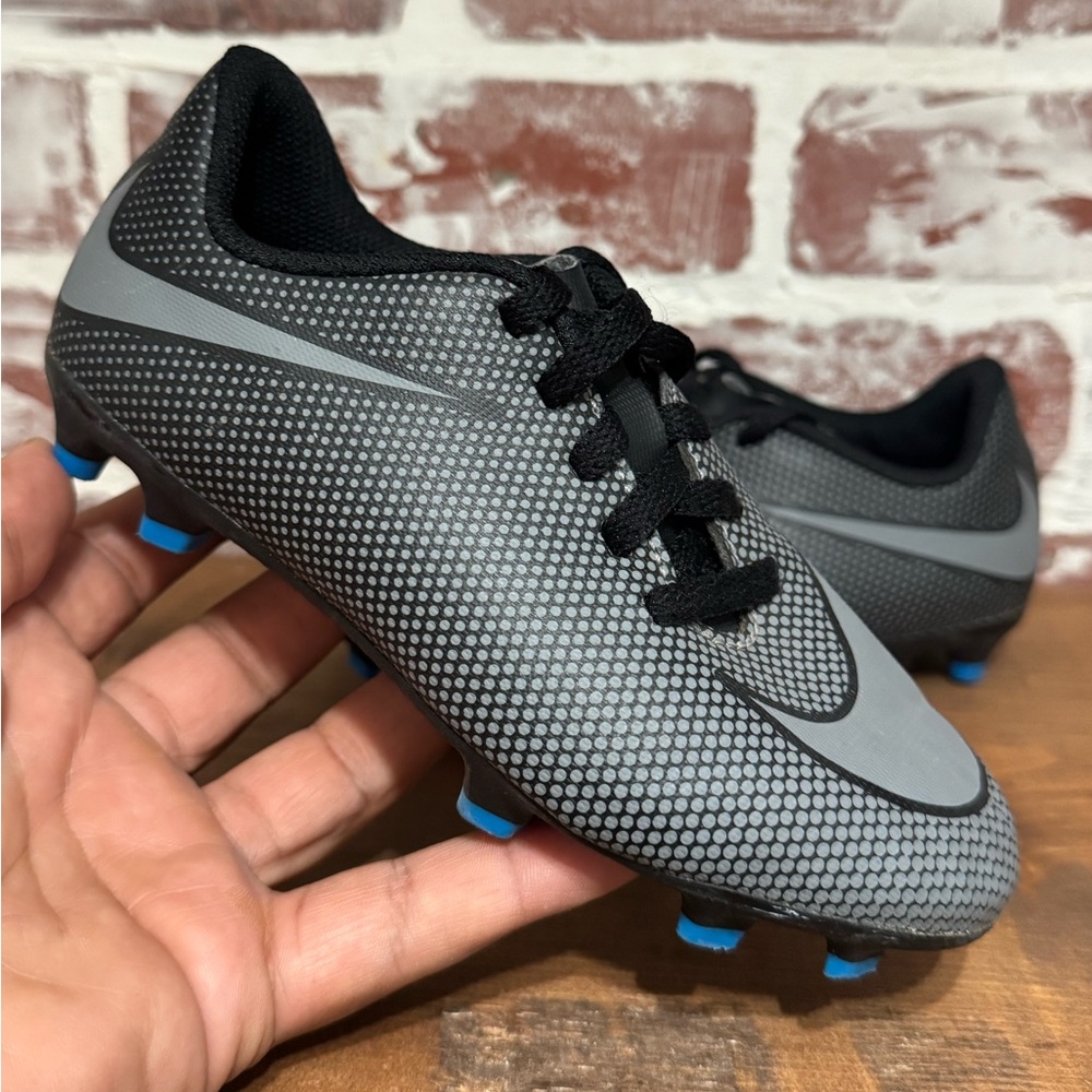 Nike JR Bravata II FG Soccer Cleats Black/Volt 844442-004 SIZE 12C